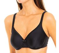 Playtex Damen Satiny Microfiber Sujetador Con Aros Bügel-BH Not Applicable, Schwarz (Negro 001), 90 (Herstellergröße: 105C)