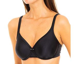 Playtex Damen Satiny Microfiber Sujetador Con Aros Bügel-BH Not Applicable, Schwarz (Negro 001), 90 (Herstellergröße: 105C)