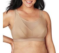 PLAYTEX Damen Secrets Bounce Control Wirefree, Anchorstrap Moisture Wicking Wireless Bra BH, Undurchsichtige, Taupe, 105F