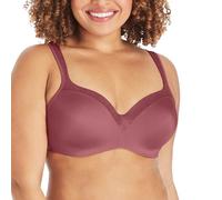 PLAYTEX Damen Secrets Coverage Underwire, Balconette T-Shirt Bra for Full Figures BH, Undurchsichtige, Rustikales Berry Red, 90D