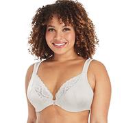 PLAYTEX Damen Secrets Front-Close No-Poke Dreamwire Underwire, Cooling Trusupport Bra BH, Undurchsichtige, Weiss/opulenter Garten, 85E