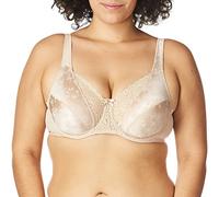 Playtex Damen Secrets Love My Curves Signature Floral Underwire Full Coverage Bra US4422 BH mit voller Abdeckung, Taupe, 95C