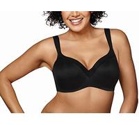 PLAYTEX Damen Secrets Volldeckender Bügel, Balconette-t-Shirt Volle Figuren BH, schwarz, 85G