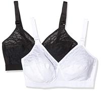 Playtex Damen Soutien-gorge Cœur Croise 165 X2 bh, Mehrfarbig (Noir/Blanc 04x), 75E (Herstellergröße: 90E) (2er Pack)