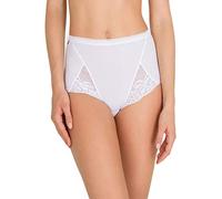 Playtex Pacco da 3 Slip Maxi Donna, in Baumwolle und Pizzo, weiß, 38