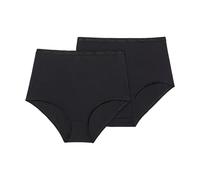 Playtex Damen Maxi-Höschen aus Bio-Baumwolle x2 Slip, Schwarz, 3XL