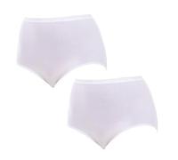 Playtex Slip für Damen, Maxi, Bio-Baumwolle, Ultra-Comfort x2 Weiß XL