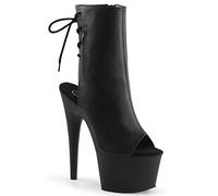 Pleaser Damen ADORE-1018 Stiefel, Black (Blk Faux Leather/Blk Matte), 37 EU