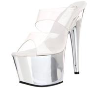 Pleaser ADO702/C/M ADORE-702, Damen Plateausandalen, Transparent (Transparent), 36 EU