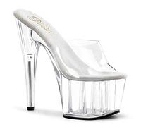 Pleaser ADORE-701 Damen Sandalen, Transparent (Clr/clr), EU 40 (UK 7) (US 10)