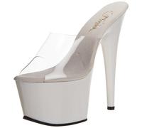 Pleaser ADORE-701 Damen Sandalen, Weiß (Clr/Wht), 40