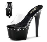 Pleaser ADORE-701LS, Damen Plateau Sandalen, Schwarz (Schwarz (Clr/Blk)), 36 EU (3 Damen UK)