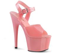 Pleaser ADORE-708N Damen Plateau High Heels, TPU (Thermo Polyurethan) Baby Pink, EU 45 (US 14)