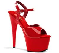 Pleaser ADORE-709, Damen Plateau Sandalen, Rot (Rot (Red/Red)), 41 EU (8 Damen UK)