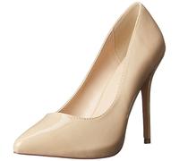 Pleaser AMUSE-20, Damen Plateau Pumps, Beige (Cremefarben (Cream Pat)), 44 EU (11 UK)(14 US)