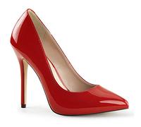 Pleaser AMUSE-20, Damen Plateau Pumps, Rot (Rot (Red Pat)), 44 EU (11 Damen UK)
