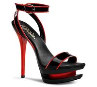 Pleaser Blondie-631-2 - Sexy Doppel Plateau High Heels Sandaletten 35-42, Größe:EU-38/US-8/UK-5