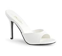 Pleaser CLASSIQUE-01 Damen Pantolette, PU Weiß, EU 37 (US 7)