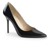 Pleaser CLASSIQUE-20, Damen Pumps, Schwarz (Blk Pat), 43 EU (10 Damen UK)