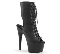 Pleaser Damen ADORE-1016 Stiefel, Schwarz (Blk Faux Leather/Blk Matte)
