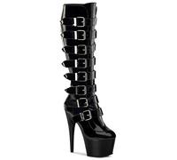 Pleaser Damen Adore-2043 Stiefel, schwarzer lack, 39 EU