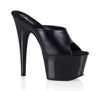 Pleaser Damen Adore-701 Plateau-Sandalen, schwarzes Leder, 40 EU