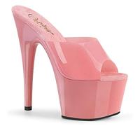 Pleaser Damen ADORE-701N Plateau High Heels Pantolette TPU Baby Pink 39 EU