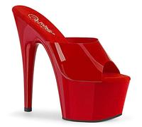 Pleaser Damen ADORE-701N Plateau High Heels Pantolette TPU Rot 39 EU