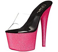 Pleaser Damen Adore-701UVG Sandalen, Transparent (Transparent), 39 EU