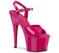 Pleaser Damen ADORE-709 Plateau High Heels Sandalette Lack Hot Pink 45 EU