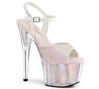 Pleaser Damen ADORE-710G Plateau High Heels Sandalette Opal Rosa 37 EU