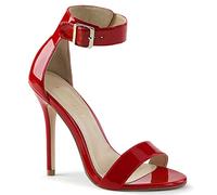 Pleaser Damen Amuse-10 Sandale, Rotes Leder, 42 EU