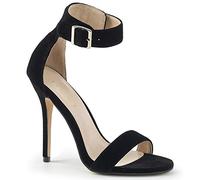 Pleaser Damen Amuse-10 Sandale, Schwarz (Black velvet), 40 EU