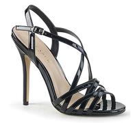 Pleaser Damen AMUSE-13 Sandale, schwarzer Lack