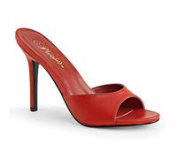 Pleaser Damen Clas01/Rpu Slide Sandalen, Red Kid Polyurethan, 38 EU