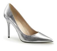 Pleaser Damen CLAS20/SMPU Pumps, Silberfarbenes Polyurethan, 36 EU