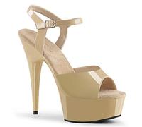Pleaser Damen Delight-609 Plateausandalen, Beige (Beige), 36 EU