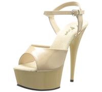 Pleaser Damen Delight-609 Plateausandalen, Beige (Beige), 36 EU