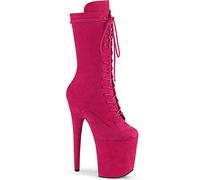 Pleaser Damen FLAMINGO-1050FS Plateau High Heels Stiefelette Velours Hot Pink 36 EU
