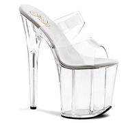 Pleaser Damen Flamingo-802 Plateausandalen, Transparent (Transparent), 37 EU