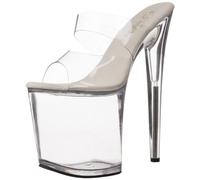 Pleaser Damen Flamingo-802 Plateausandalen, Transparent (Transparent), 38 EU