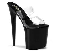 Pleaser Damen Flamingo-802 Plateausandalen, Transparent (Transparent), 39 EU