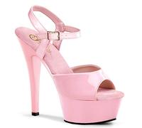 Pleaser KISS-209, Damen Offene Sandalen, Pink (B. Pink Pat/B. Pink), 43 EU (10 UK)