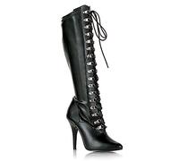 Pleaser Damen Seduce-2024 Kurzschaft Stiefel, Schwarz (Schwarz (Blk Str Faux Leather)), 42 EU