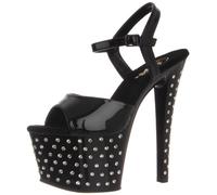 Pleaser Damen Stardust-709 Plateausandalen, Schwarz (Schwarz), 36 EU