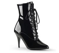 Pleaser Damen VANITY-1020 Kurzschaft Stiefel, Schwarz (Blk Pat), 45 EU