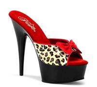 Pleaser - Delight-601-6, Damen-Sandalen, Leopard, 37 EU