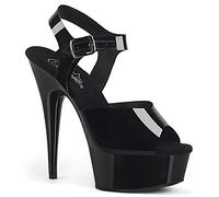 Pleaser DELIGHT-608N Damen Plateau High Heels, TPU (Thermo Polyurethan) Schwarz, EU 40 (US 10)