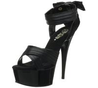 Pleaser DELIGHT-668 Blk Satin/Blk UK 9 (EU 42)