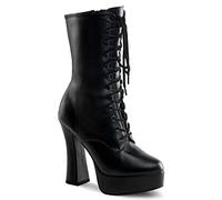 Pleaser ELECTRA-1020, Damen Halbschaft Stiefel, Schwarz (Schwarz (Blk Faux Leather)), 39 EU (6 Damen UK)